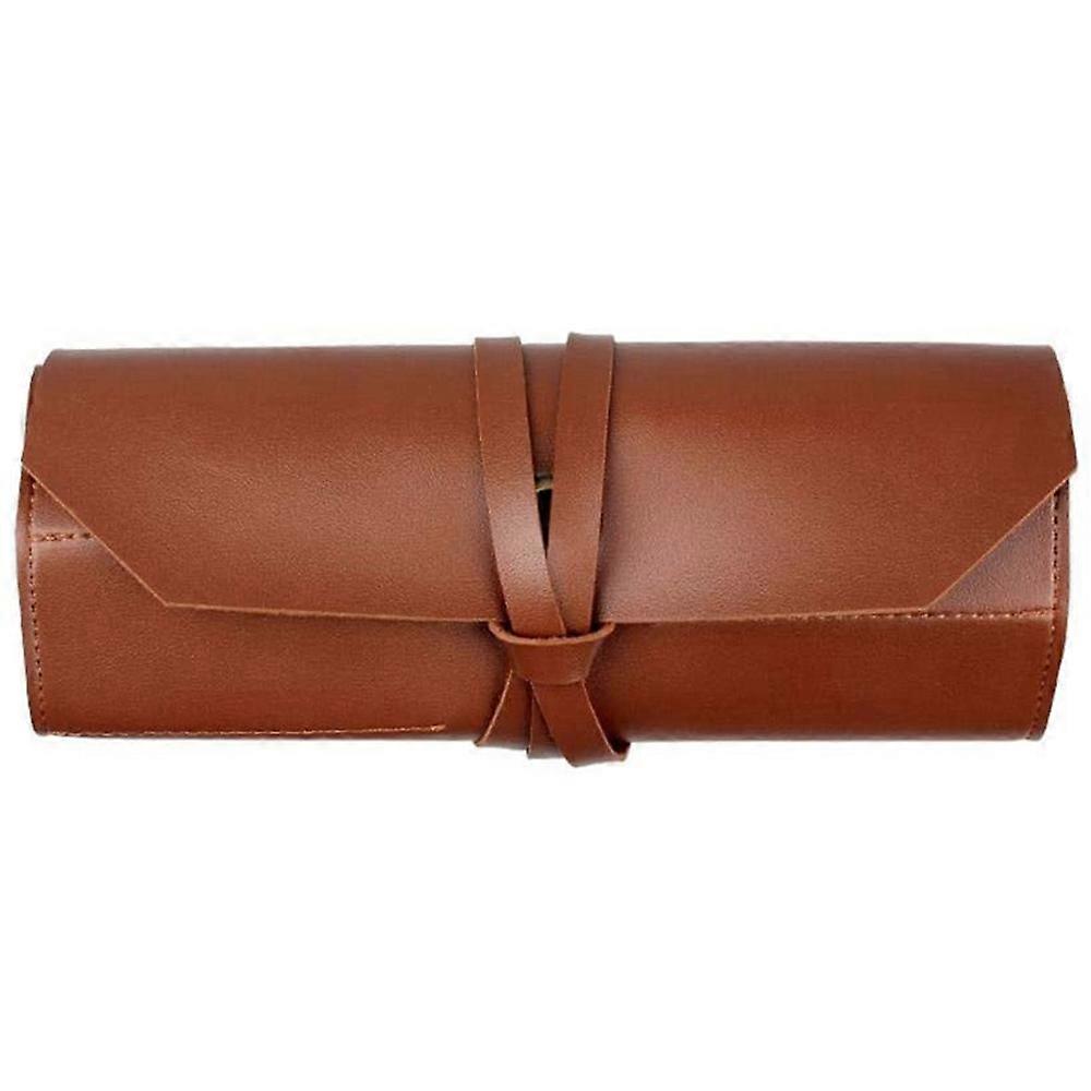 Leather Tool Roll, Leather Tool Kit Storage Bag, Multi Functional Leather Kit Bag Bicycle Repair To