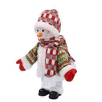 Dancing Christmas Plush Stuffed Cute Soft Snowman Toys  Doll Ornament for Kids 30cm Teacher Student Award Party Supplies
