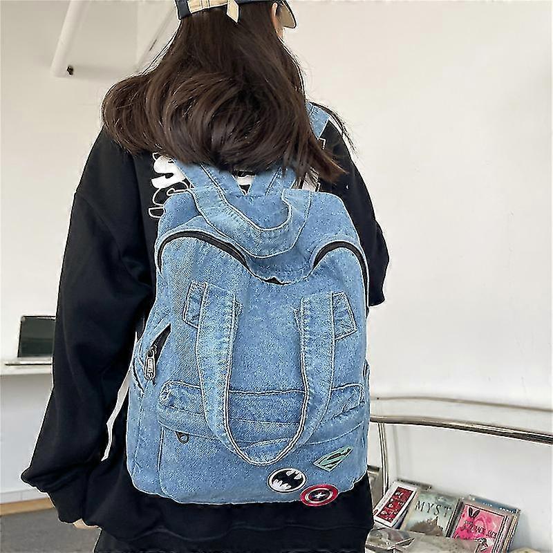 Denim Large Capacity High Quality Student Backpack
