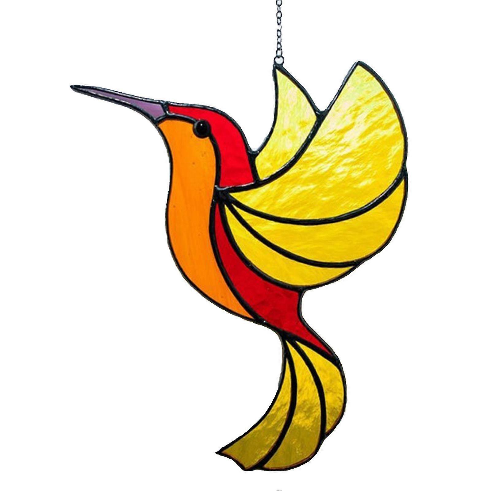 Hanging Hummingbird Suncatcher Eye-catching Acrylic Refract Sunlight Romantic Hummingbird Ornament For Home