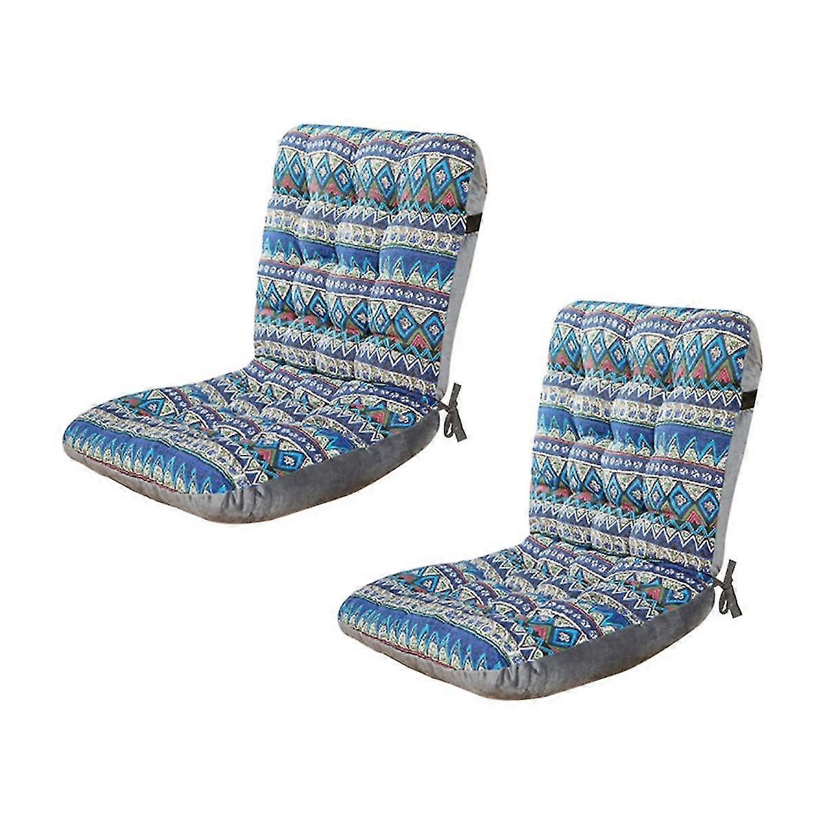 2pcsアディロンダックロッキングチェアクッションハイバックパティオチェアクッションネクタイ付き、屋内/屋外シートパッド