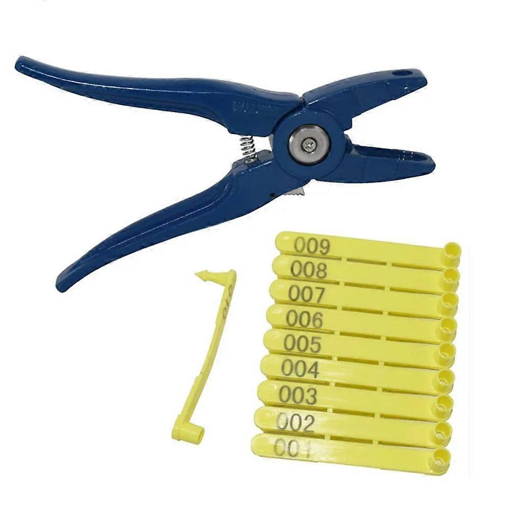 1set Livestock Animal Ear Tag Pliers Dog Rabbits Sheep Ear Tags Nylon Material Sheep Laser Ear Tag N0.001-100