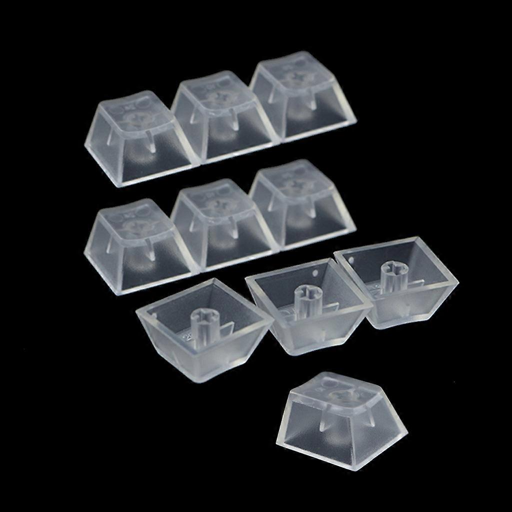 Gaming Keyboard 10Pcs Cherry Profile R4 Transparent Layer ABS Matte Backlit Keycaps for Mechanical Keyboard DIY