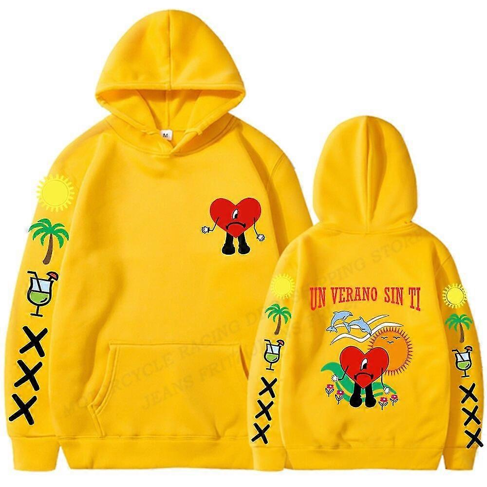 Un Verano Sin Ti Bad Bunny Print Felpa con cappuccio Uomo Donna Felpe con cappuccio a maniche lunghe Cappotto ragazza Felpa Felpa felpa Vestiti con cappuccio