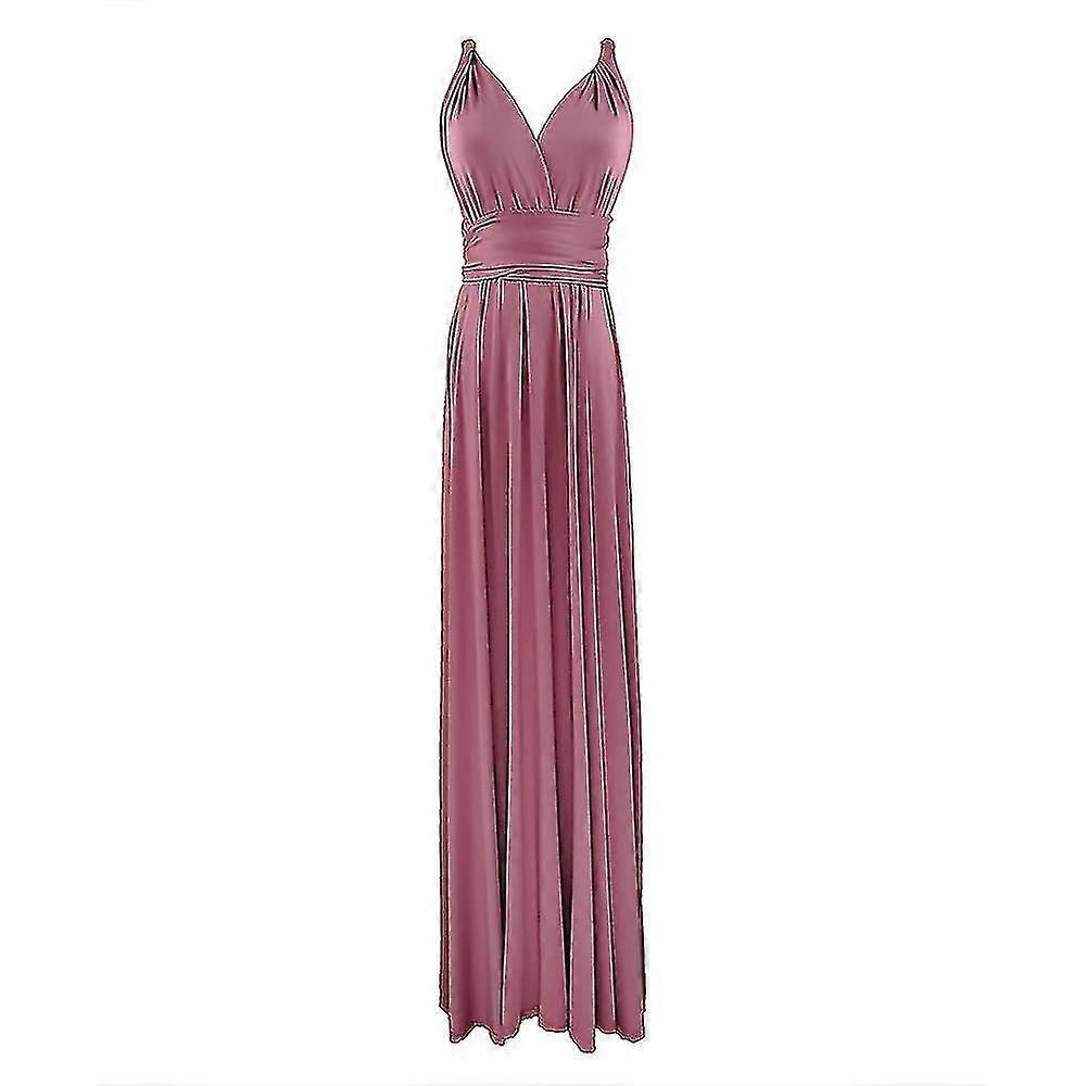 Frauen Multiway Wrap Bandage Langes Kleid Cabrio Boho Abendkleid für Party Brautjungfern