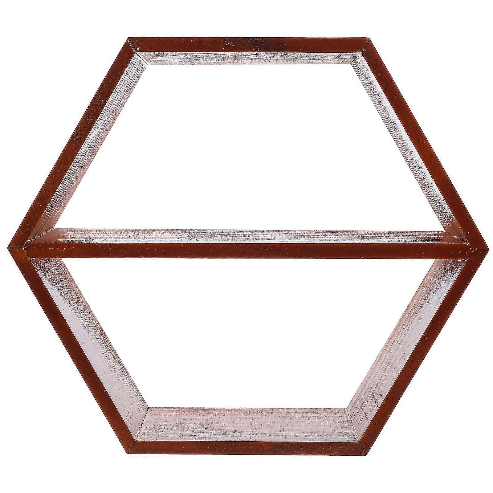 1pc Hexagonal Designed Wall Storage Rack Home Storage Holder Mini Decor Holder