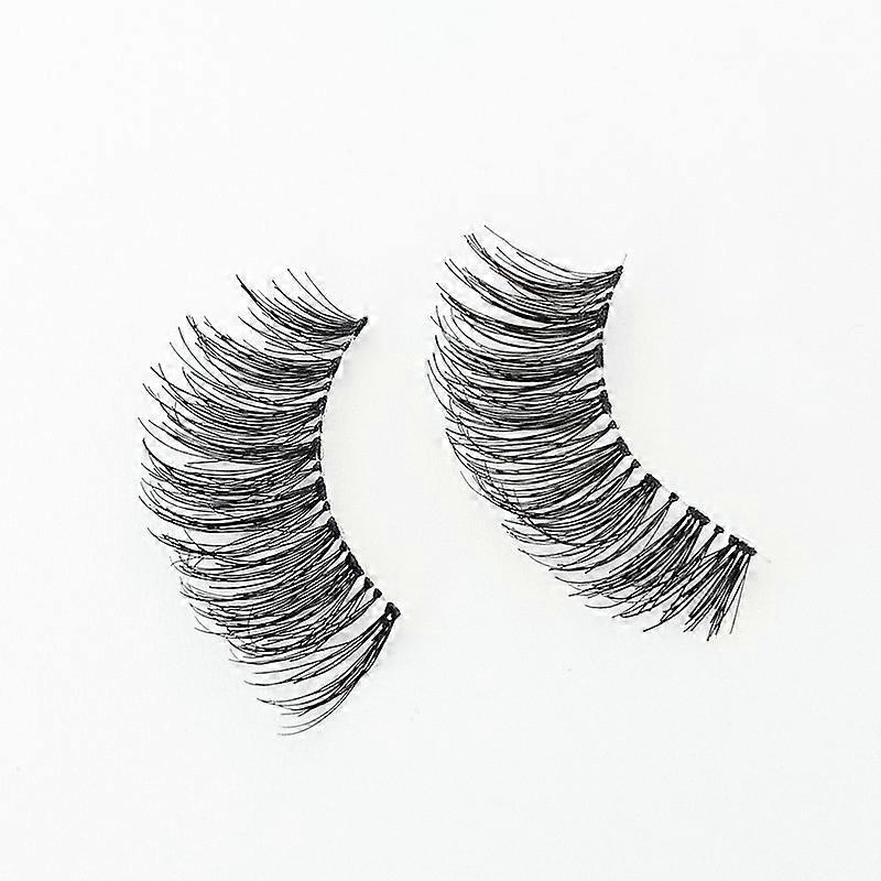 1 Pairs Natural False Eyelashes 3D False Eyelashes Handmade Short Soft Reusable Eye Lashes Transparent Strip Lashes Natural Look Lashes By
