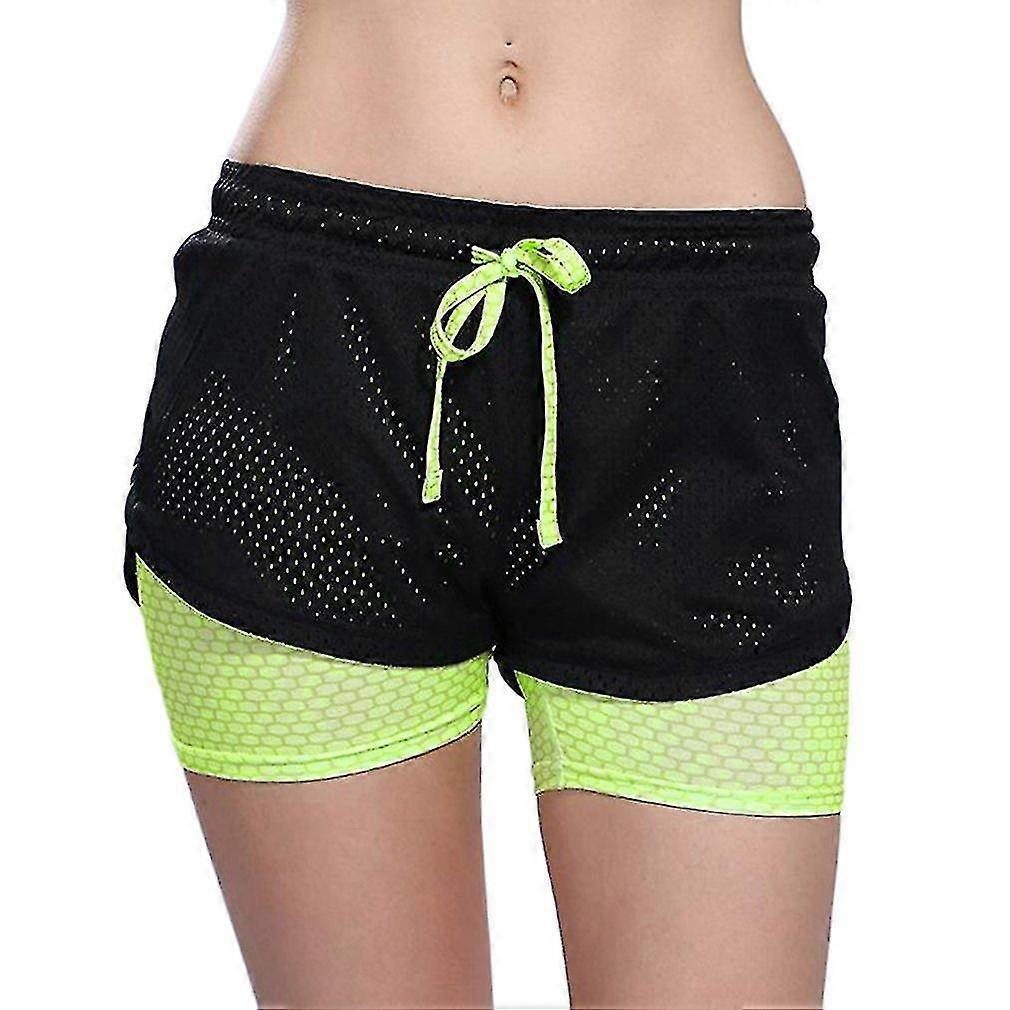 Új Divat Sport Női Running Shorts 2 In 1 Running Harisnyanadrág Rövid