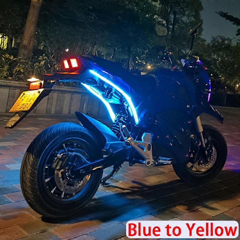 2Pcs Flexible Motorcycle Turn Signal Lights Led Light Strip Dual Color DRL LED Car Daytime Running Lights 12V Waterproof