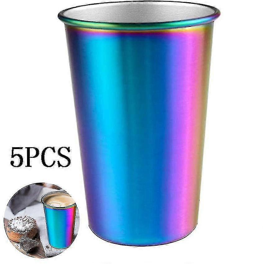 Stainless Steel Mugs Reusable Metal Mugs Stackable Drinking Glasses High Quality