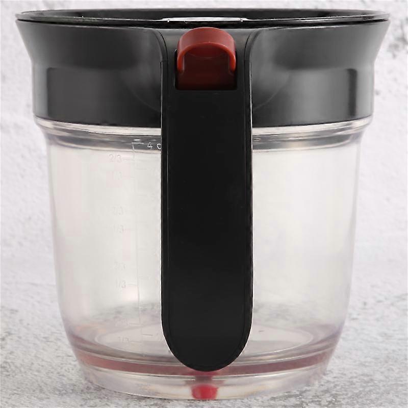 1000ML Oil Separator Measuring Cup and Strainer with Bottom Release for Sauces and Other Liquids with Oil Grease