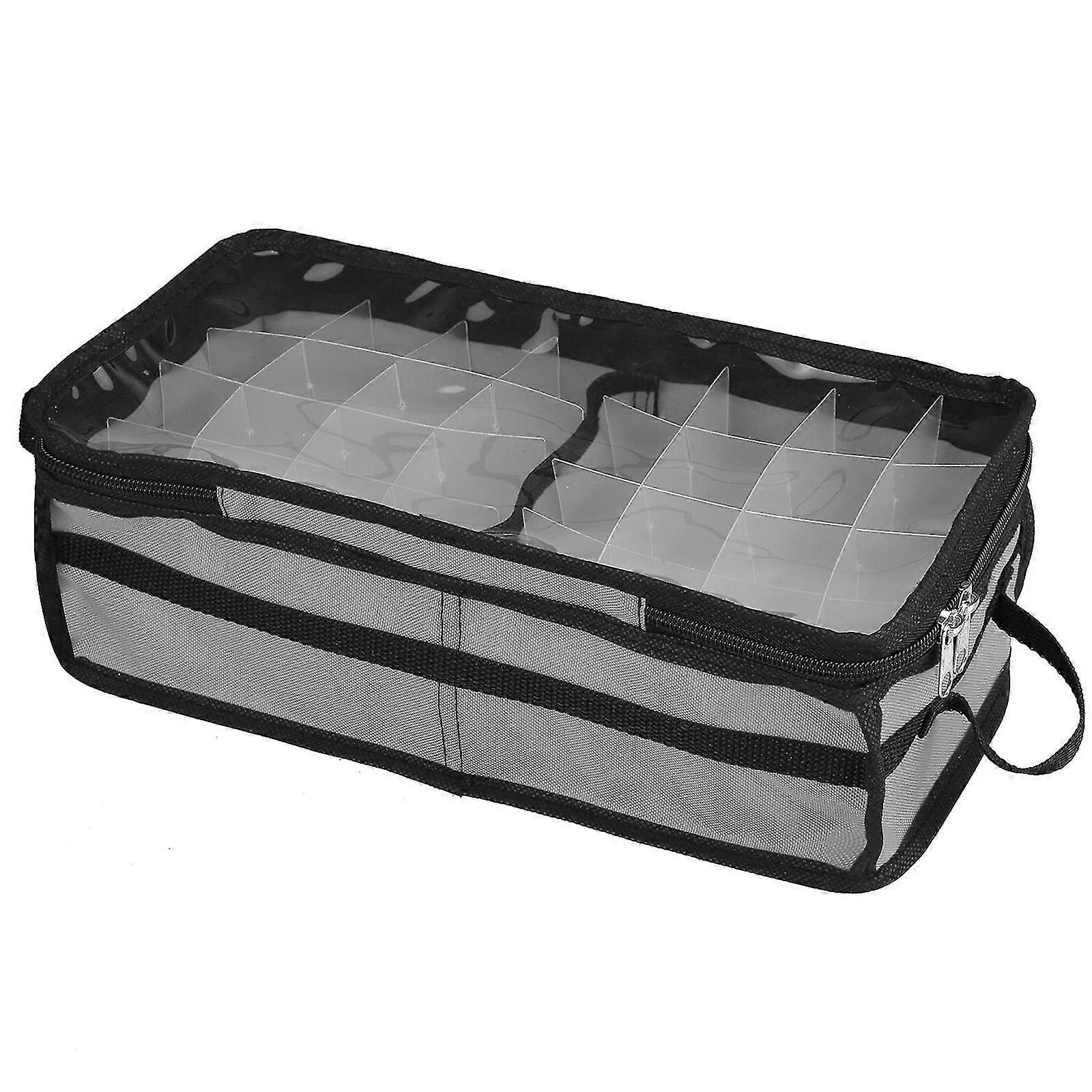 Christmas Ornament Storage Box: Convenient Design, Quality Materials, Safe Storage For 64 Ornaments,Gray