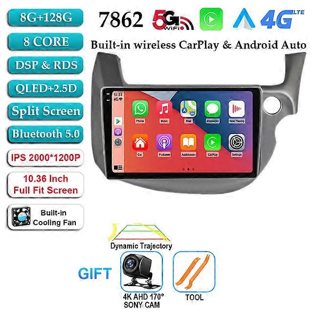 Android 12 Car Radio For Honda Fit Jazz 2007 - 2013 Multimedia Video Player Mirror Connection Split Screen NAVI Head Unit 2 Din