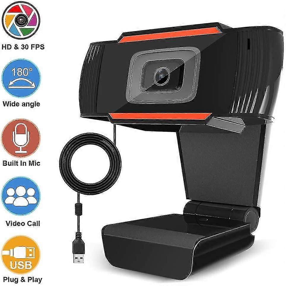 1080p Hd Webcam High Definit Plug Play Web Camera Built-in Mic
