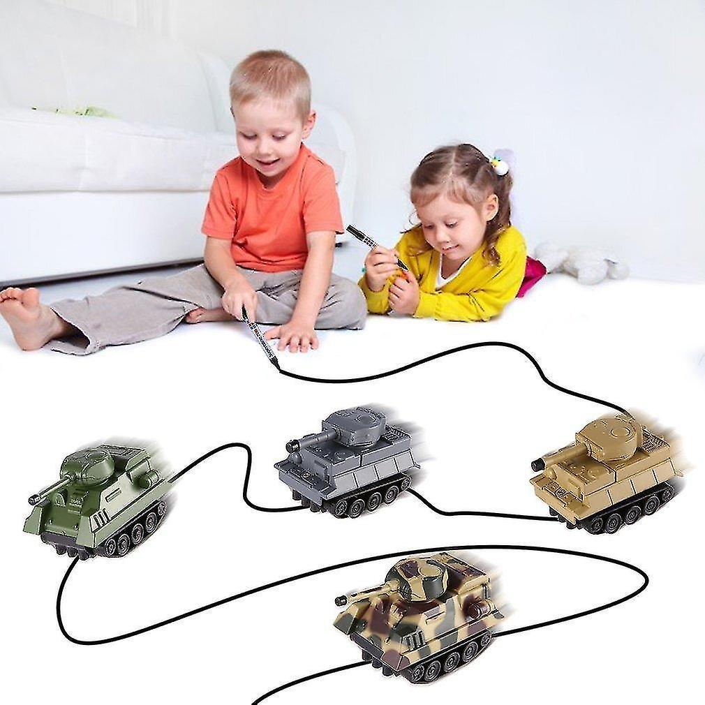 Robotic toys automatic inductive toy magic pen tank model series follow drawn line toy