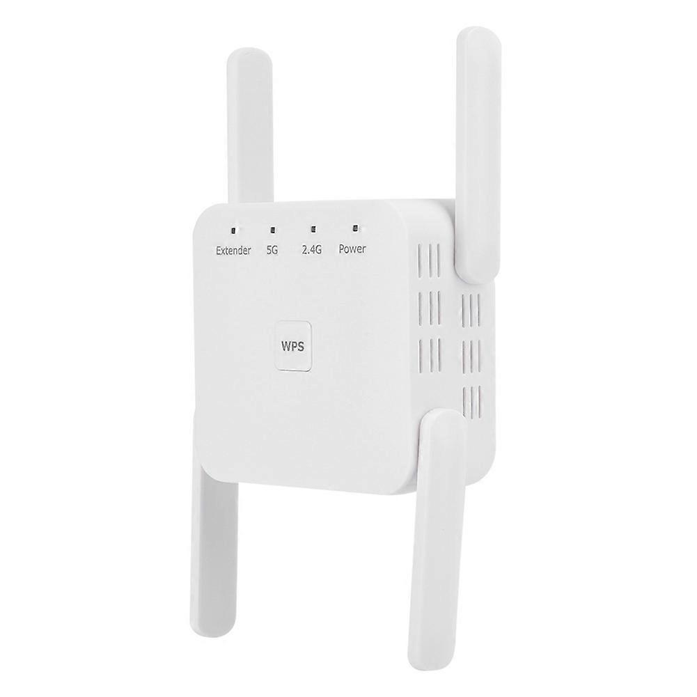 WiFi Range Extender Wall Plug Dual Frequency 1200M Wireless Relay Network Port 100-240V