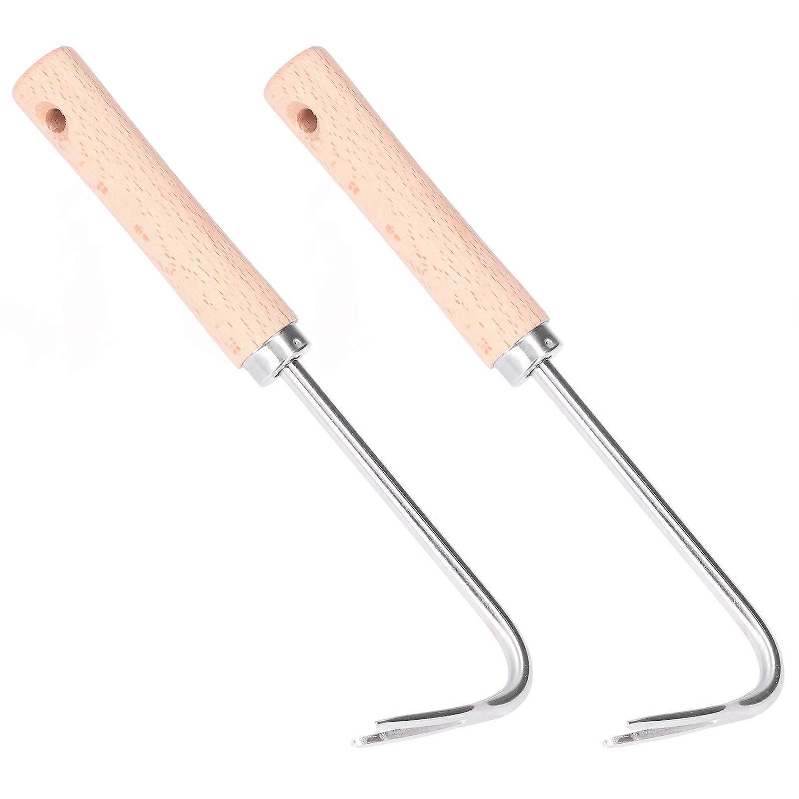2pcs Ergonomic Lightweight Garden Weeder Labor Saving Compact Digging Supplies