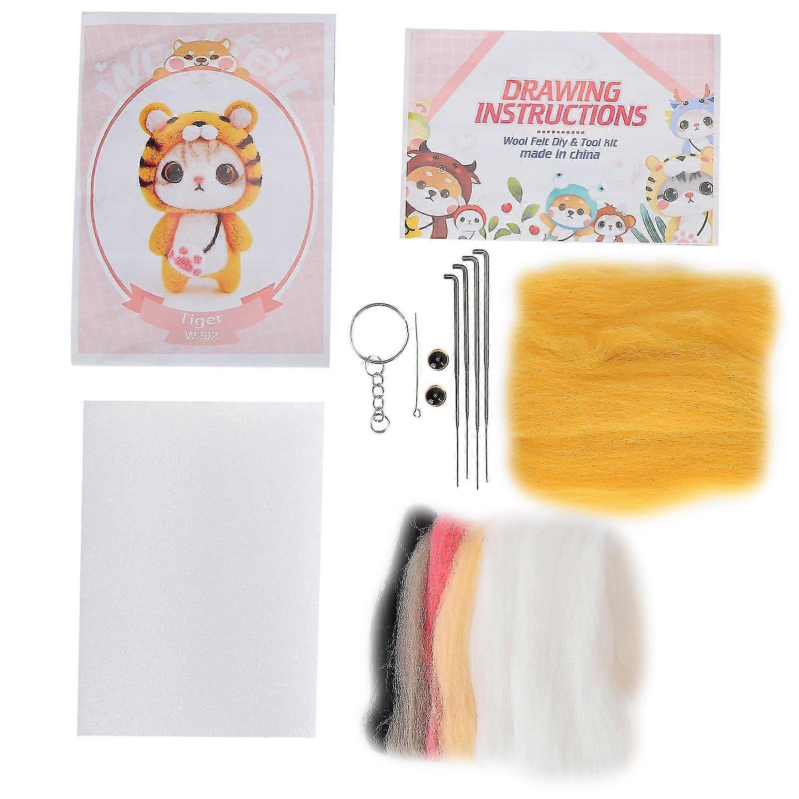 202 # Tiger Nadel Filzen Wolle DIY Bastelmaterial für handgemachte Plüschpuppe Herstellung