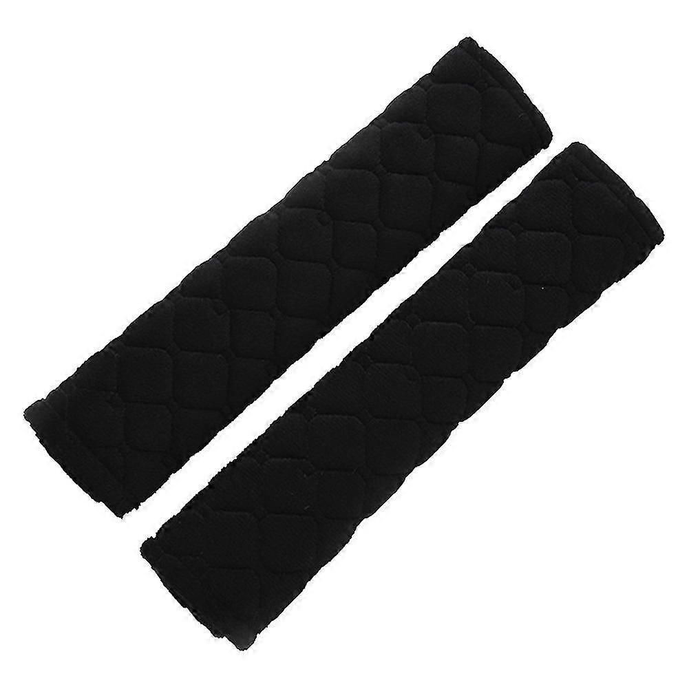 Car Belt Shoulder Cushion - 2 Pcs Universal Portable Comcompatible withtable (Black)