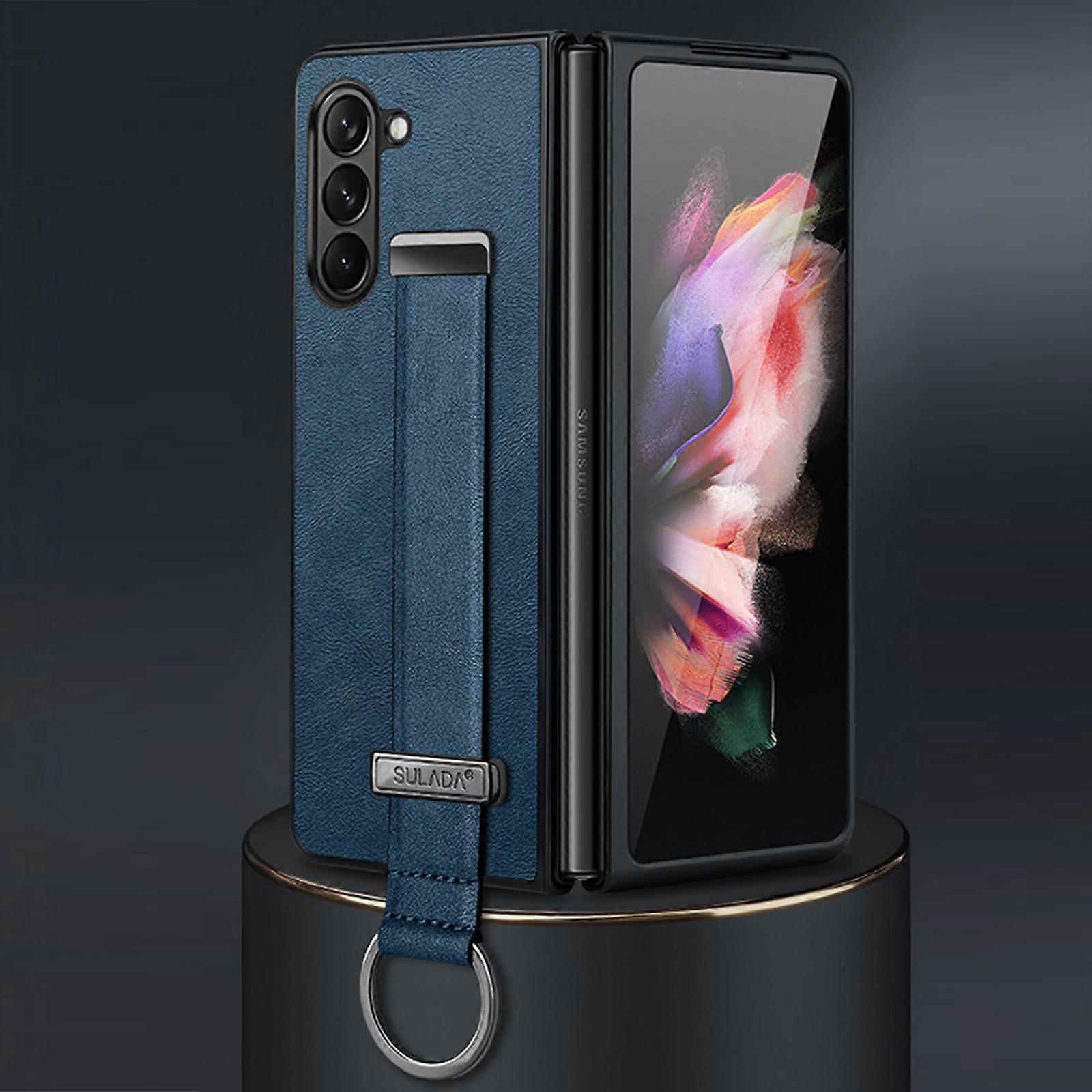 for Samsung Galaxy Z Fold 6 case, Full Coverage Lens Protection, Adjustable Wrist Strap, Upgraded Four-Corner Anti-Drop Design, Stand Design