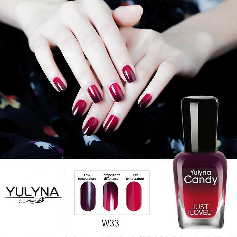 7 Ml Gradient Nail Polish Temperature Color Changing No Tear-off Waterproof Quick