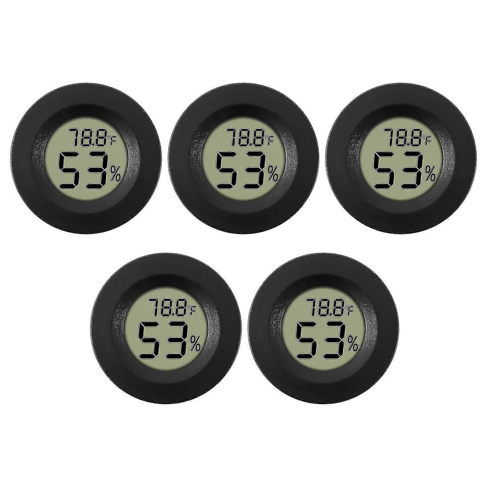 5-pack Hygrometer Digital Lcd Monitor Humidity Meter Gauge