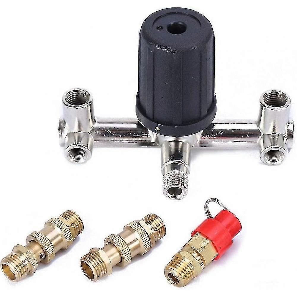 Air Compressor Pressure Switch Double Outlet Tube Air Compressor Switch Pressure Regulator Valve Fit Part With Brac ZVH