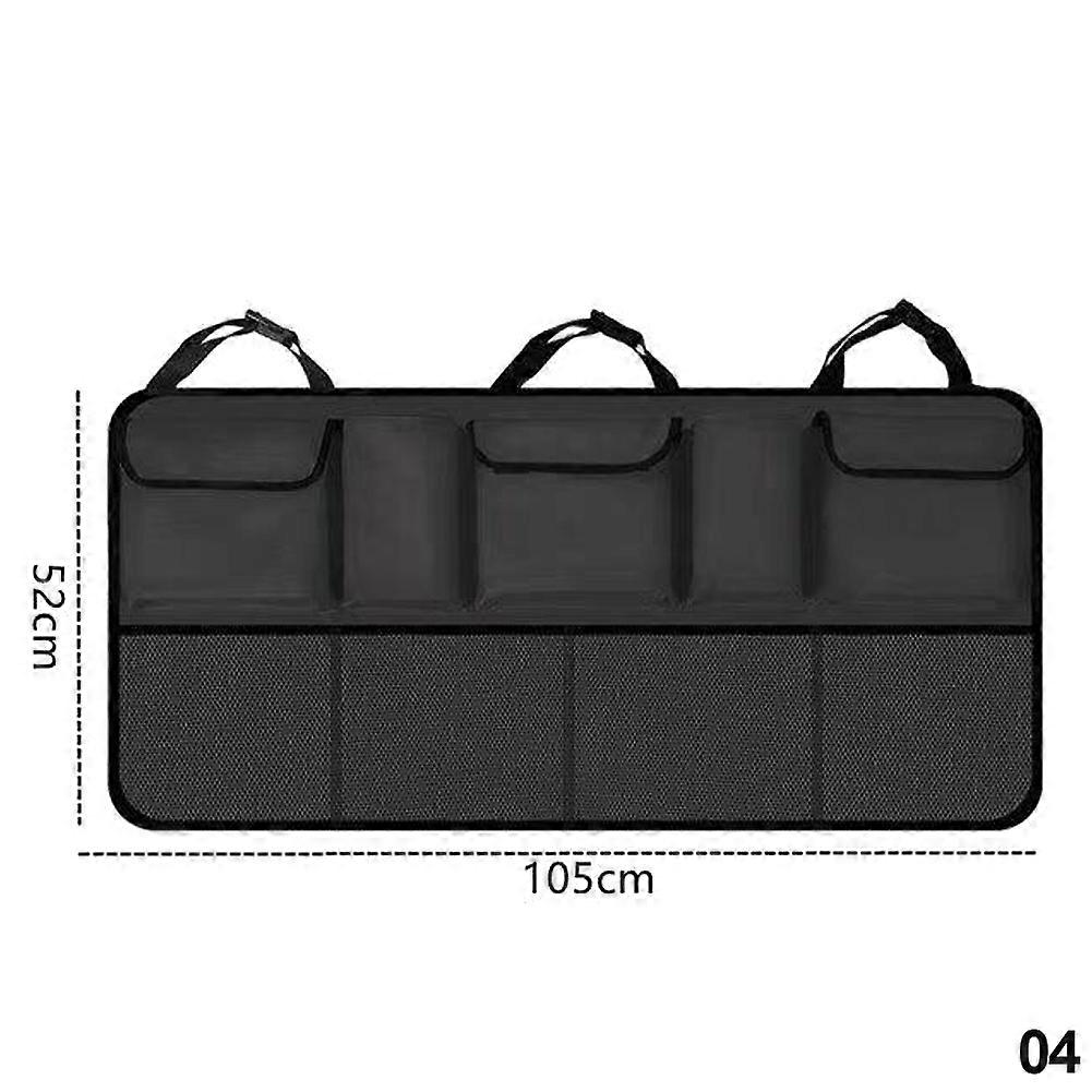 Car Trunk Organizer Adjustable Backseat Storage Bag Net High Capacity Multi-use Oxford Automobile Seat Back Organizers Universal