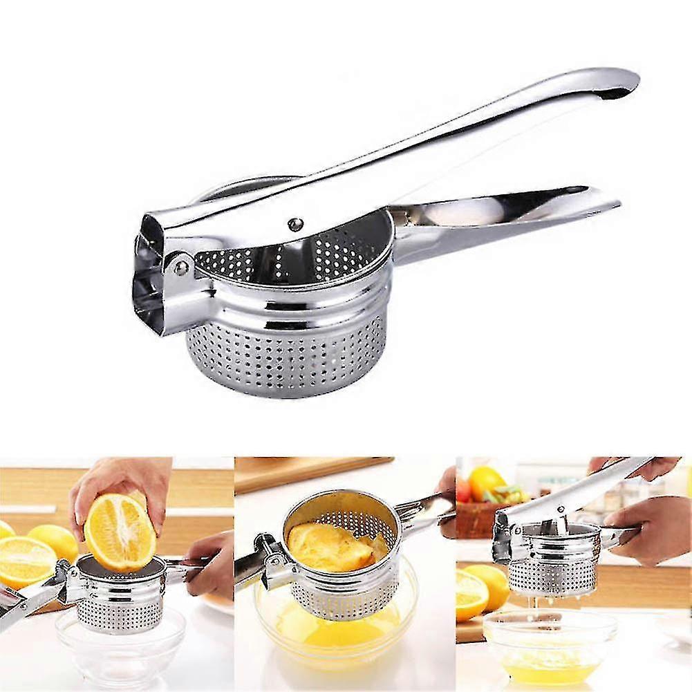 Less Steel Potato Presser Mashed Potato Maker Fruit Hand Press Lemon Lime Squeezer