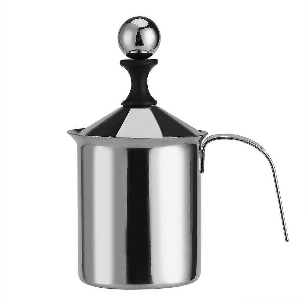 800ML Manual Milk Frother Double Mesh Coffee Foamer Creamer Blender Whisker