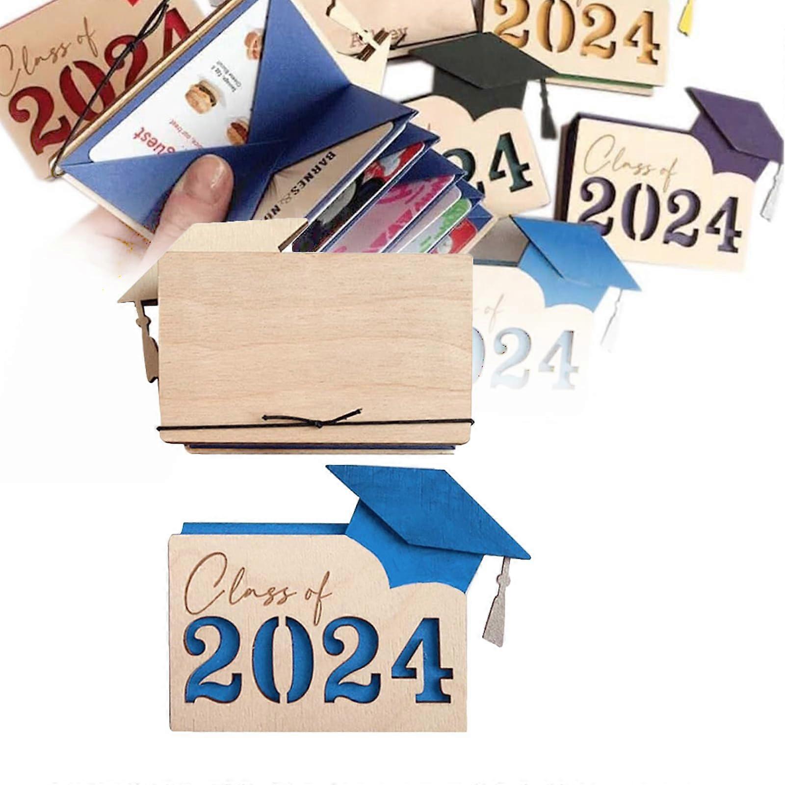 Kandidat gavekortindehaver, 2024 træ graduering kort æske konvolut tegnebog -GSL