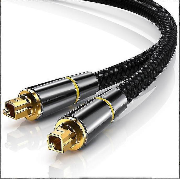 Digital Optical Audio Cable 6.6 Feet,slim Nylon Braided,24k Gold-plated
