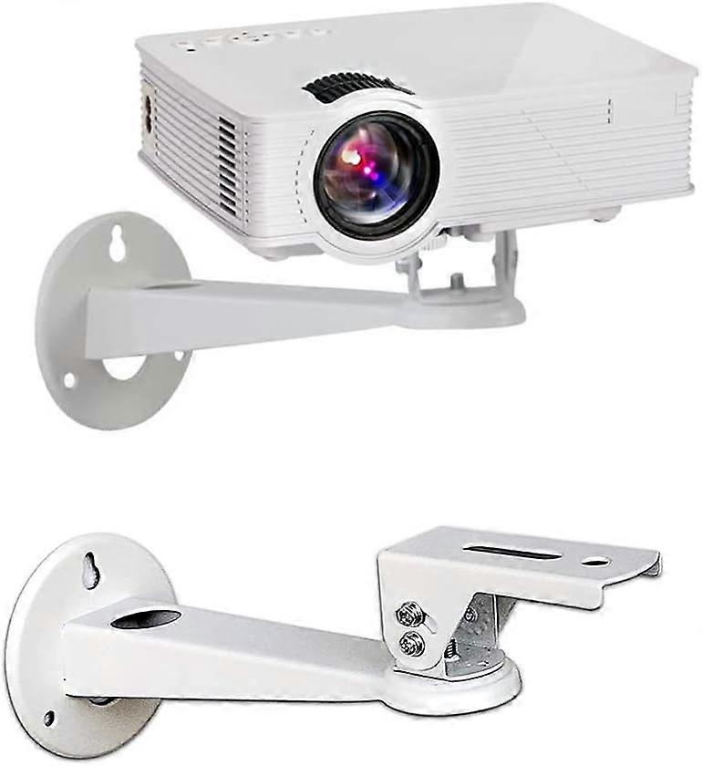 Mini Projector Wall Mount/Projector Hanger/CCTV Security Camera Housing Mounting Bracket(White) -Rotation 360 (White)