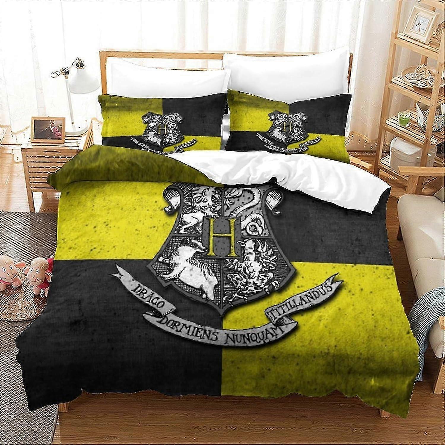 J2005 Draps de lit imprimé en 3D Harley Davidson Housse de couette 3 pièces Housse de couette Ensemble de literie en microfibre douce avec 2 taies d’oreiller Draps de lit BBA2005