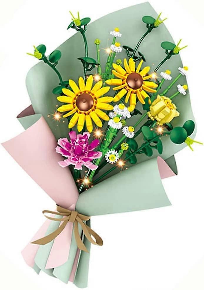 Romantic Rose Bouquet Building Blocks