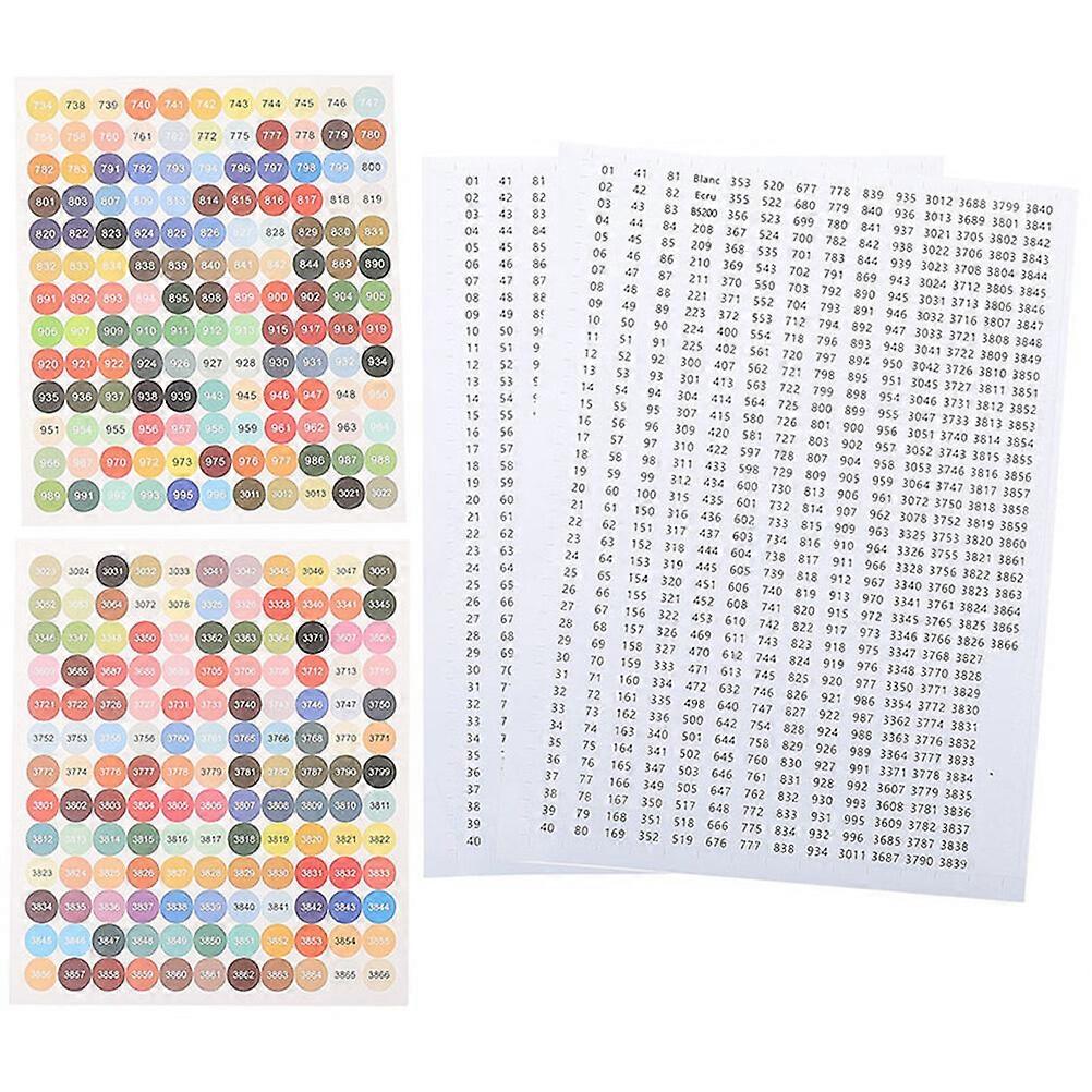 4 Sheets of Number Stickers Storage Bottles Stickers Storage Jar Number Labels