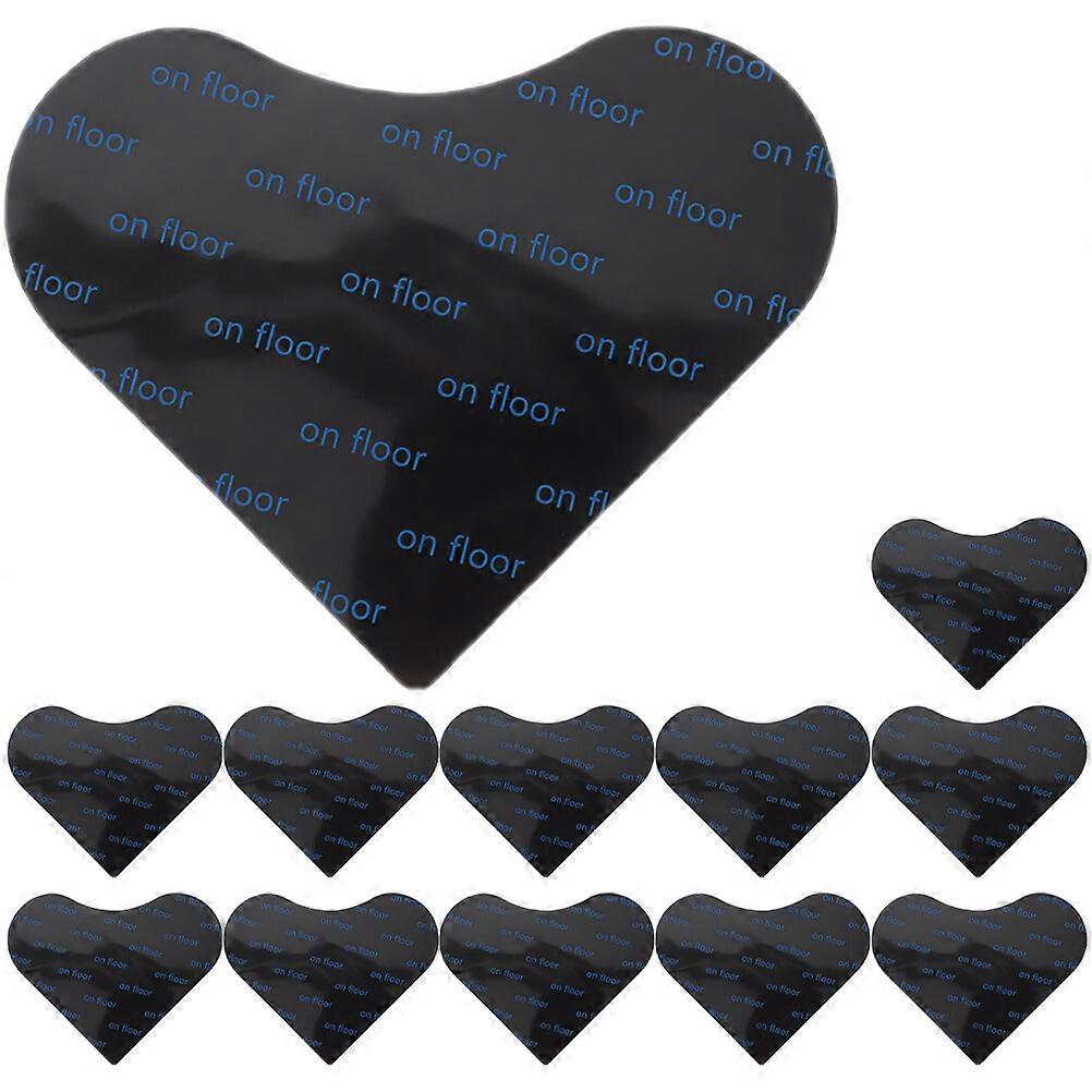 12 Pcs Tapis Ruban Tapis De Sol Pad Adhésif Tapis En Forme De Coeur En Forme De Tapis Autocollants Antidérapant Tapis Tampons