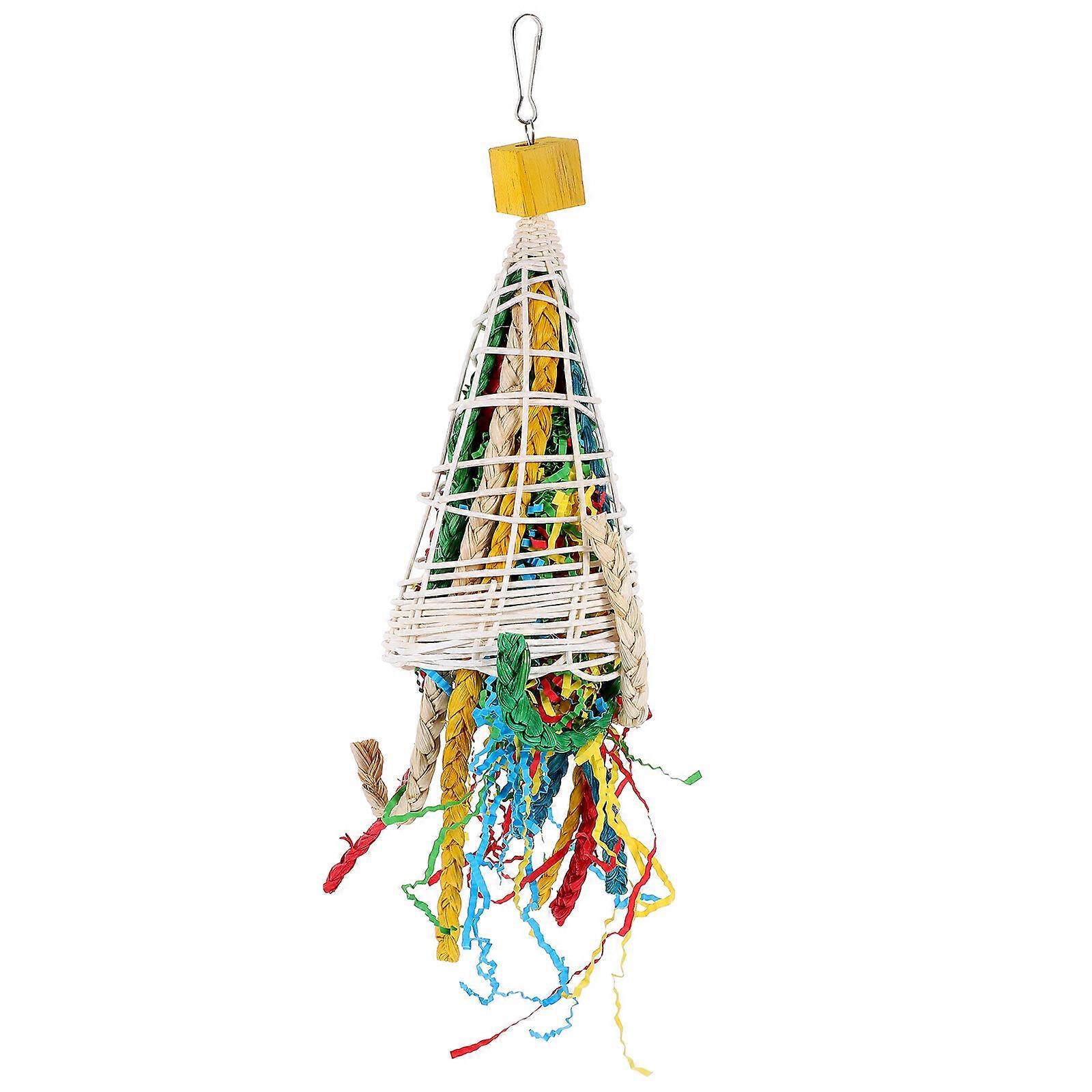 Chewable Bird Toy Bird Cage Suspending Toy Parrot Chewing Foraging Plaything