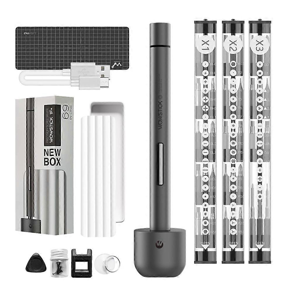 Wowstick 1F+ Plus 64 in 1 Precision Mini Electric Screwdriver for Phone Laptop USB Rechargeable Screwdriver Set with Led Light