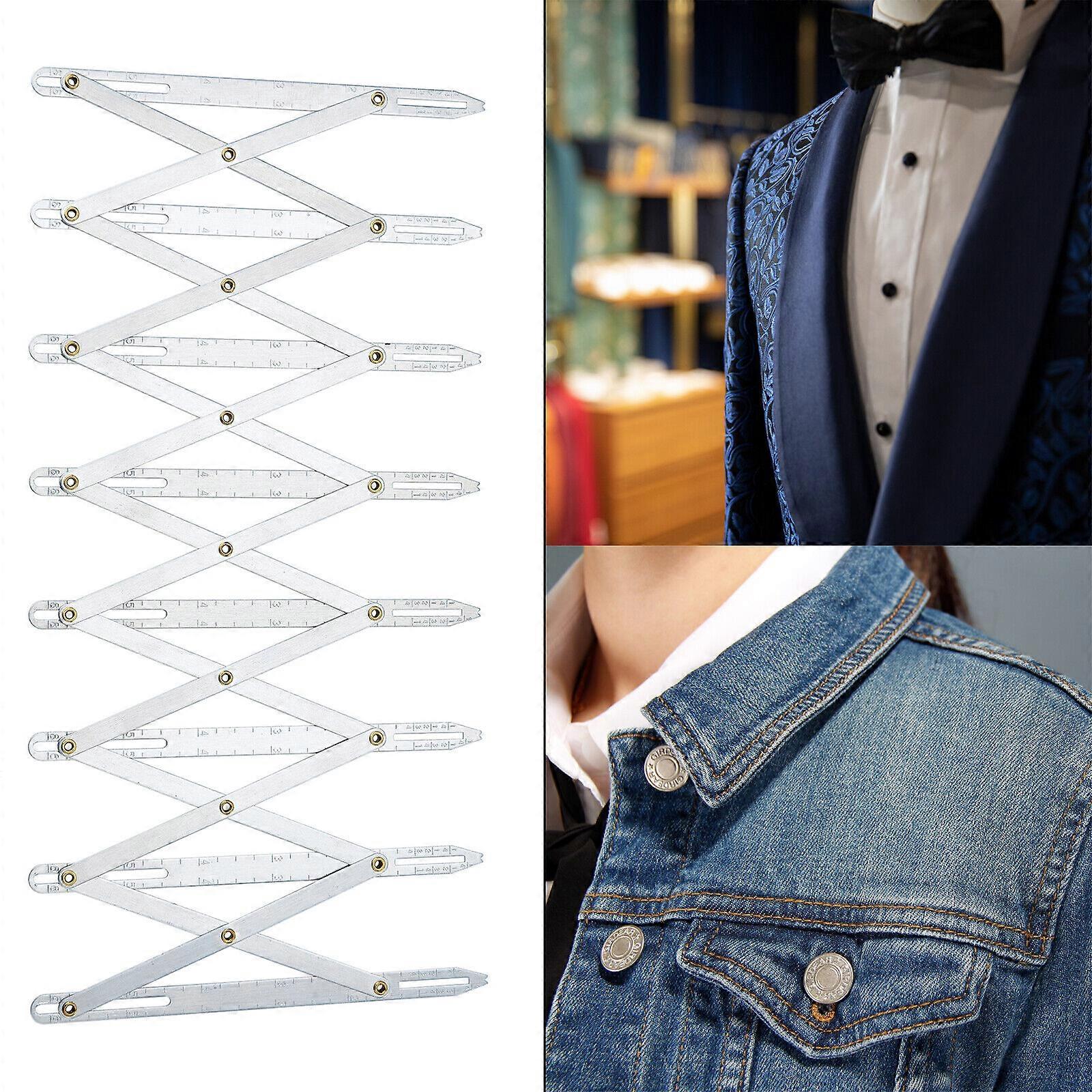 Telescopic Silver Positioning Ruler Measuring Tools Expanding Sewing Gauge