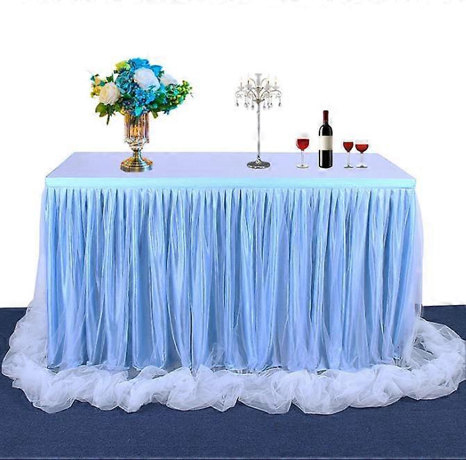 6FT Tulle Table Skirt Tablecloth Tutu Table Skirts