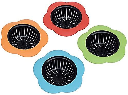 4pcs Silicone Kitchen Sink Filter,dump Filter,drain Filter Large Wide Side,diameter 11.4 Cm
