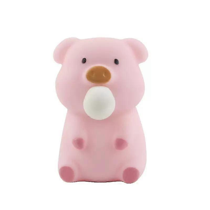 Décompression et poupée de décompression de cochon à bulles pétrissant et pressant la décompression et l’évent de jouets à bulles