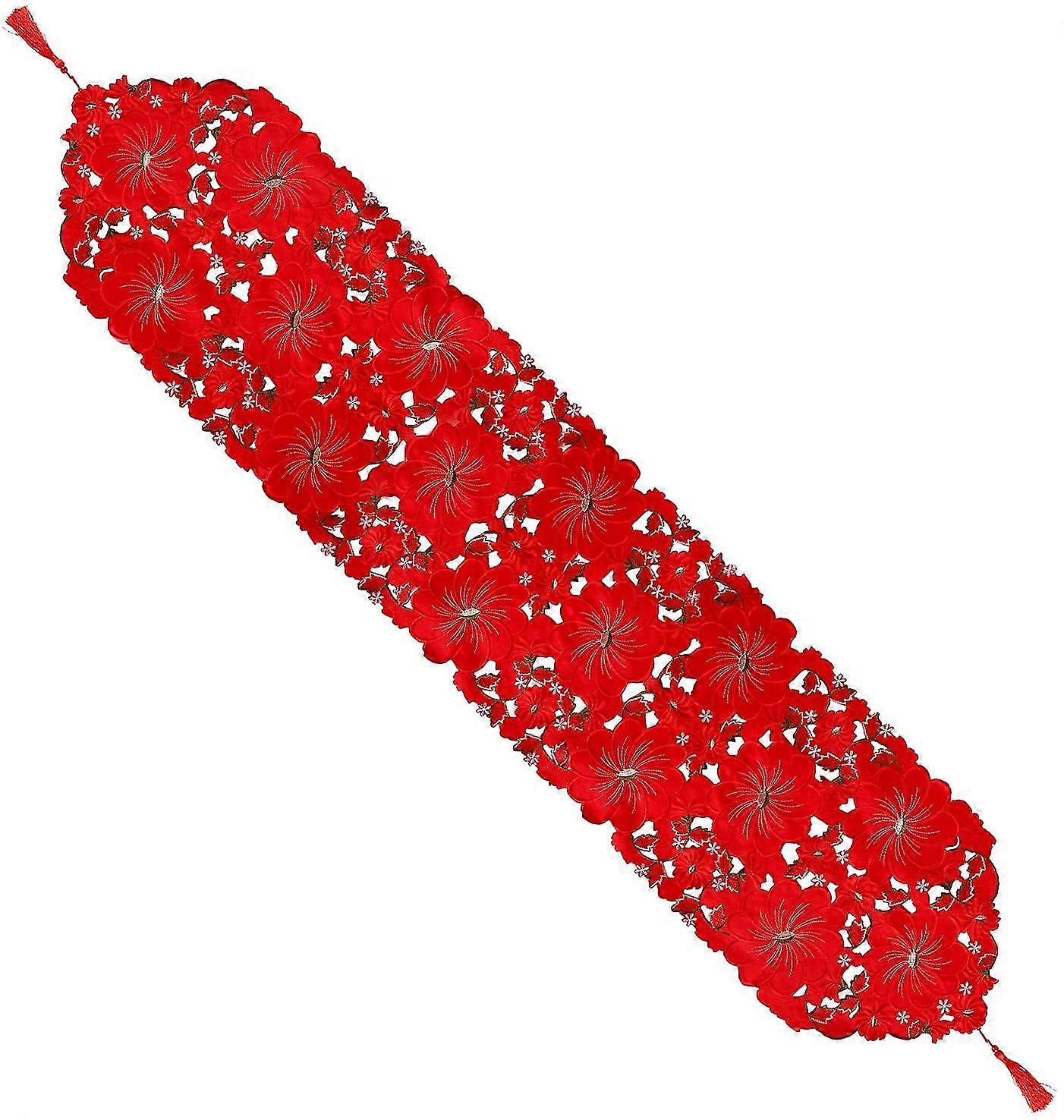 Christmas Table Runner Christmas Embroidered Table Runner Embroidered Flowers For Dining Table