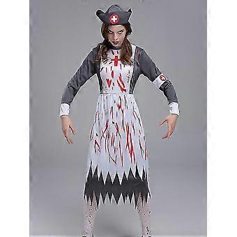 Déguisement Cosplay Infirmière Femme Adulte - Ensemble Babydoll Dentelle Transparent - Taille S