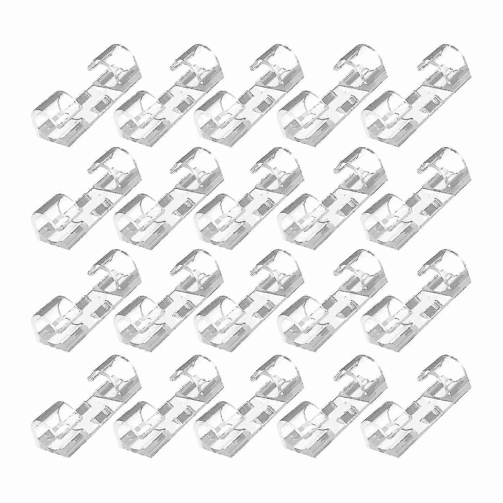 100pcs Cable Clips Cable Tidy Wire Holder With Strong Self Adhesive Pads Plastic Cord Management Or