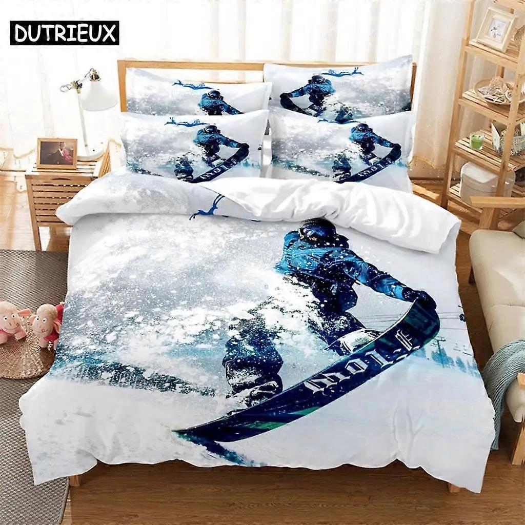 a2852 Bed Sheets Skating Digital Bedding Sets Home Bedclothes Super Cover Pillowcase Comforter Textiles Bedding Set bed cover set3-Piece Bedding Set
