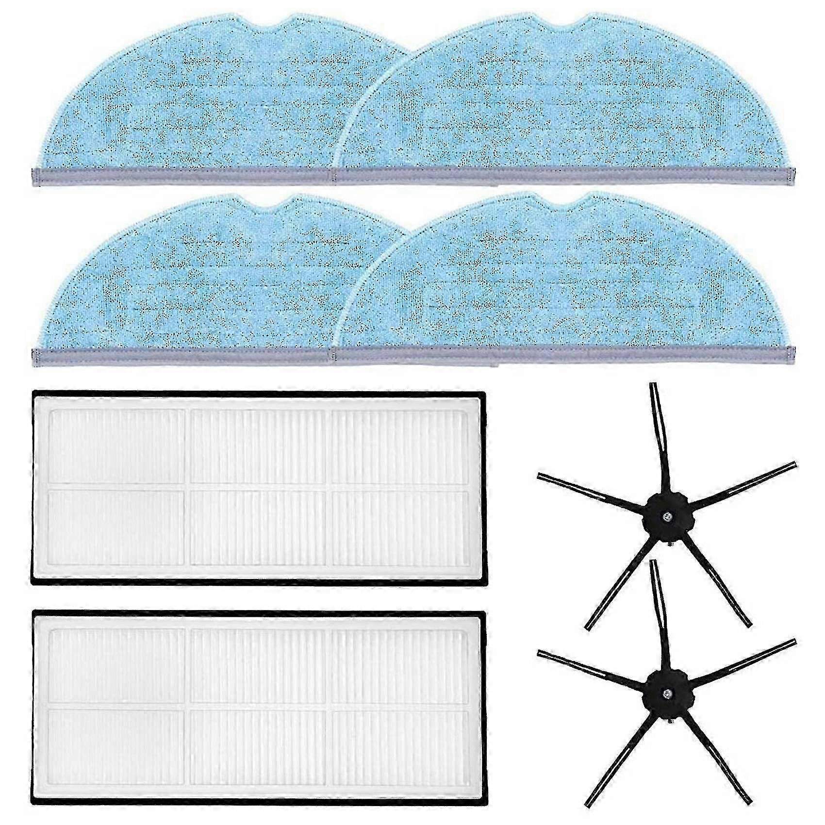 compatible with roborock s7 t7 t7 plus 8-pack with filter  side brush  wipe