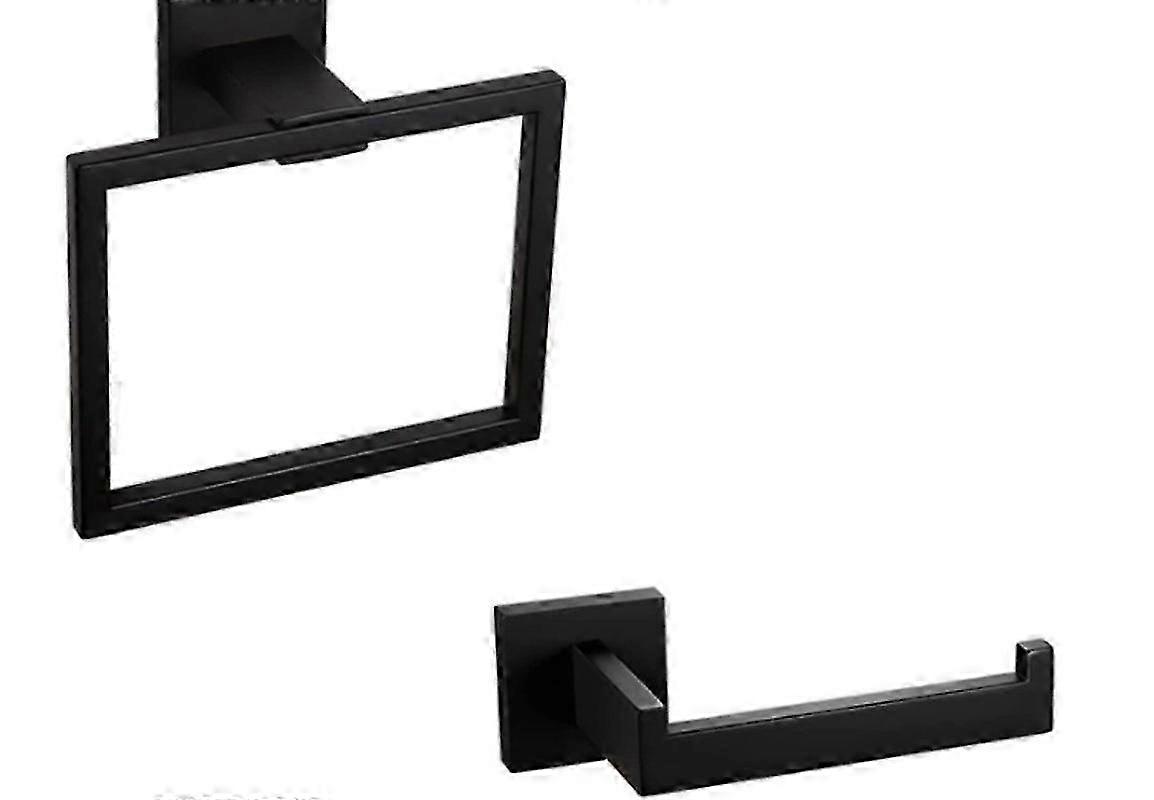 バスルームステンレス鋼壁掛けタオル掛け23.6インチ(ブラック)4個