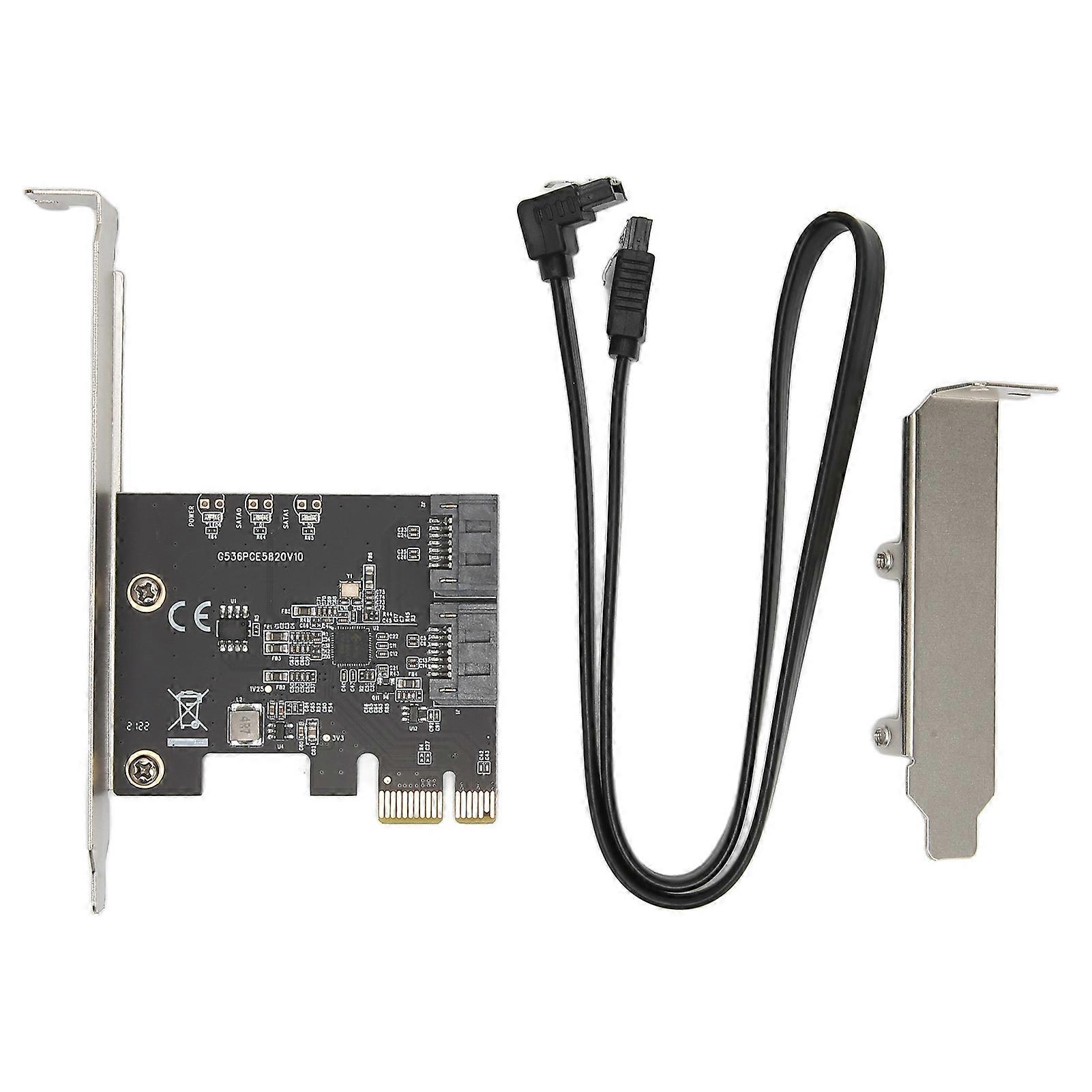 PCIE to SATA Expansion Card 6Gbps for Desktop with 2 SATA3.0 Ports and Stable Performance
